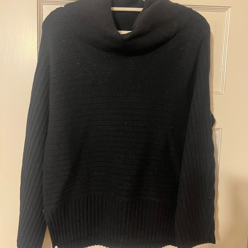 Anthropologie Black Cowl Neck Sweater